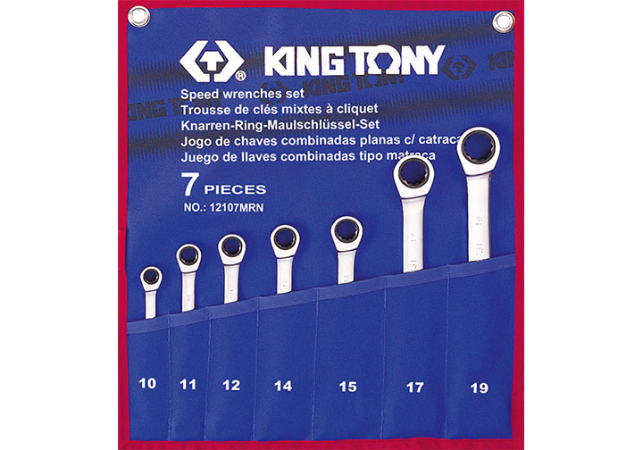 10-19mm Bộ vòng miệng tự động 7 chi tiết Kingtony 12107MRN
