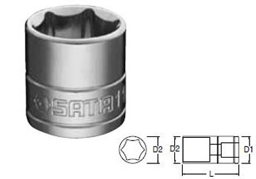 11mm Đầu tuýp 6 góc 3/8" Sata 12-306 (12306)