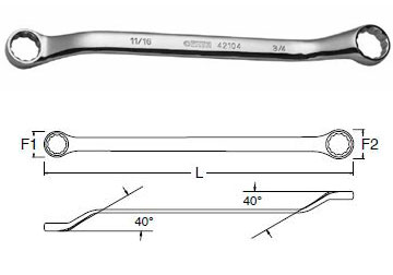 13x16mm Cờ lê 2 vòng miệng tròn Sata 42-224 (42224)