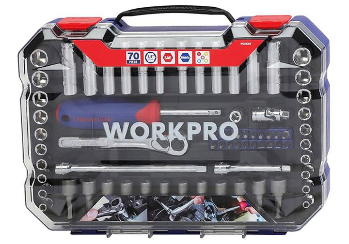 1/4" Bộ tuýp 70 chi tiết Workpro WP202522