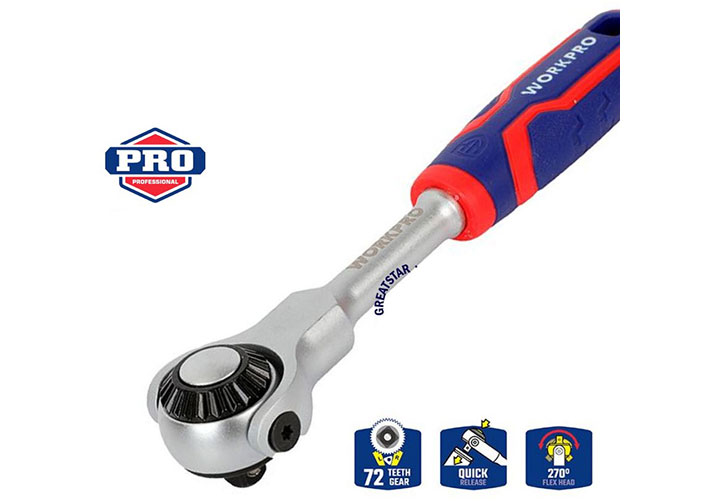 1/4" Cần siết vặn tuýp xoay 270 độ Workpro WP271039