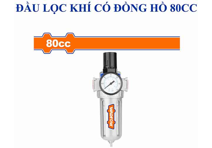 1/4" Đầu lọc khí có đồng hồ 80cc Wadfow WFF5505