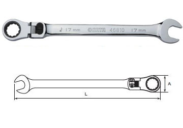 19mm Cờ lê lắc léo tự động có khóa Sata 46-812 (46812)