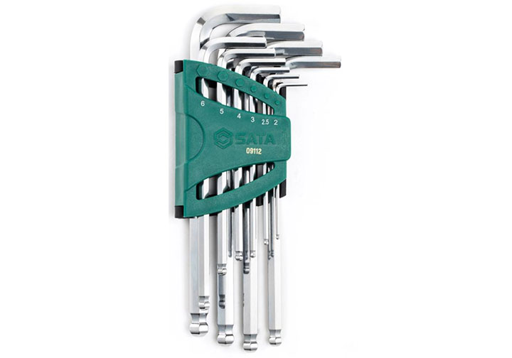 2-10mm Bộ lục giác bi dài 10 chi tiết Sata 09-112 (09112)