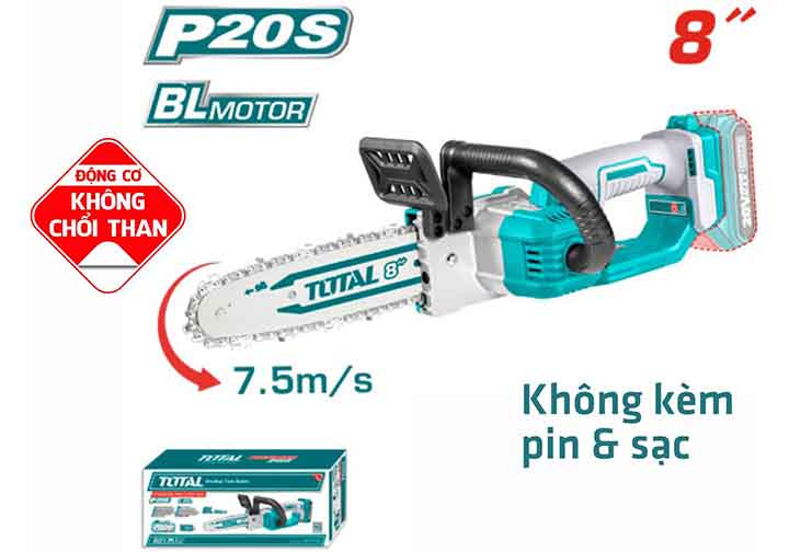 20V Máy cưa xích dùng pin (chỉ thân máy) Total TGSLI2085