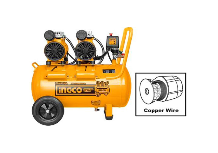 2x600W Máy nén khí không dầu 50L INGCO ACS215506T