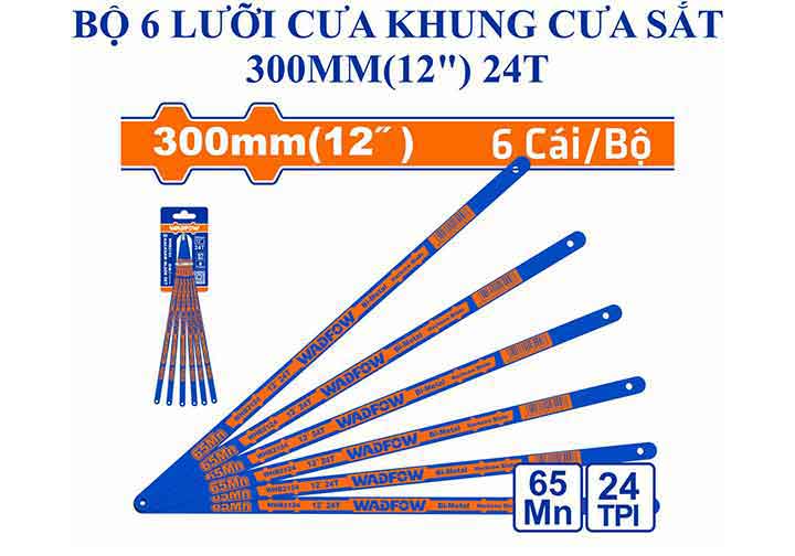 300mm Bộ lưỡi cưa sắt 24 răng (6 lưỡi) Wadfow WHB2124