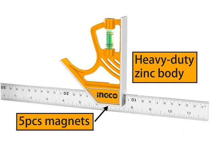 300mm Thước vuông kết hợp cán nhựa Ingco HSR530255