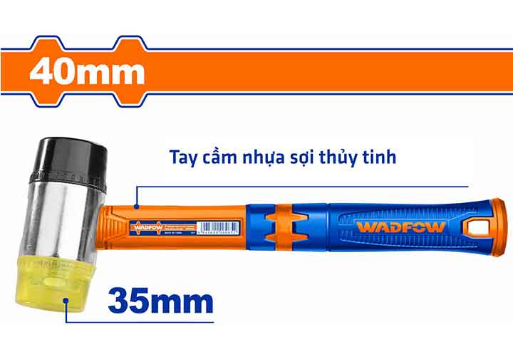 35mm Búa 2 đầu cao su và nhựa Wadfow WHM7305