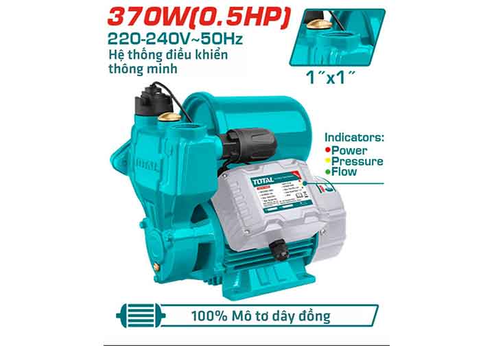 370W (0.5HP) Máy bơm nước Total TWP113706