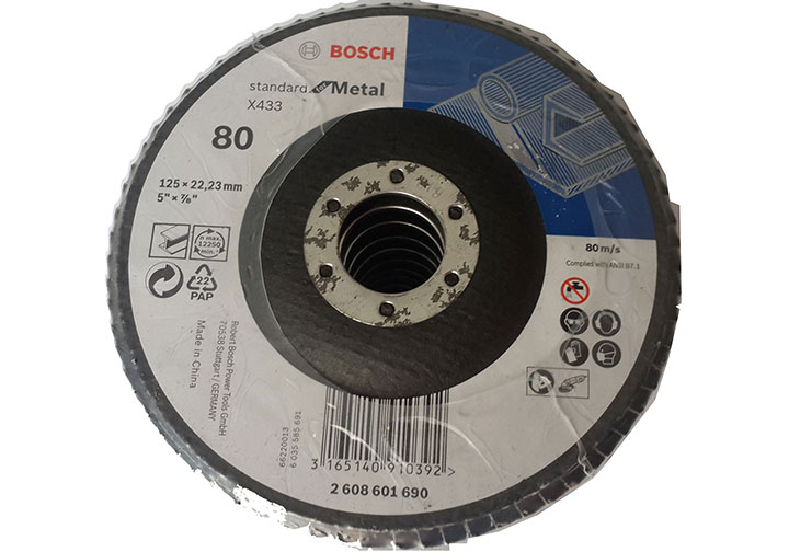 5" (125mm) Đĩa nhám xếp P80 Bosch 2608601690