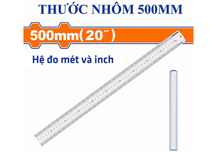 500mm Thước lá hệ mét và inch Wadfow WRU1350