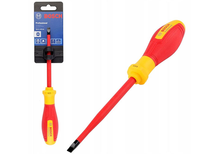 6.5x125mm Tuốc nơ vít dẹp cách điện 1000V Bosch 1600A02NC4