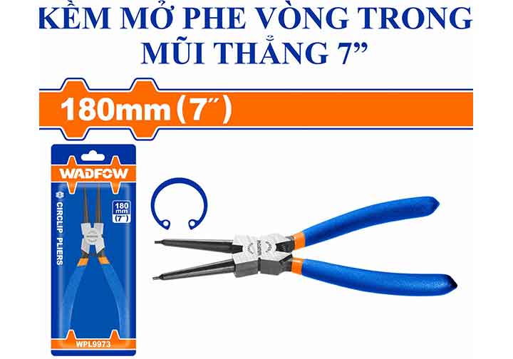 7" Kìm mở phe trong mũi thẳng Wadfow WPL9973