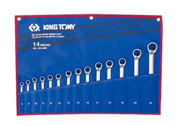 8-24mm bộ cờ lê vòng miệng 14 cái hệ mét Kingtony 12214MR