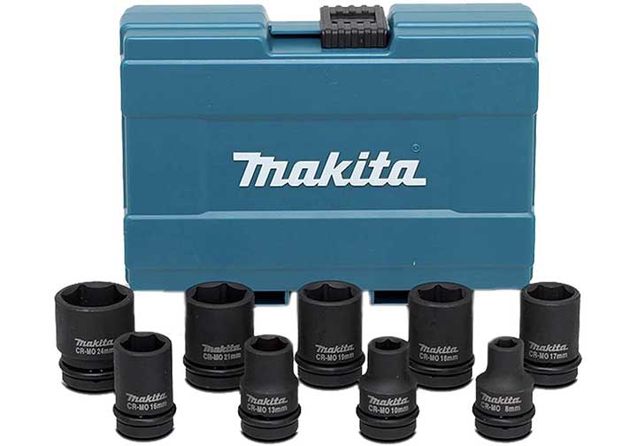 8-24mm Bộ đầu tuýp 1/2" 9 chi tiết Makita D-41517