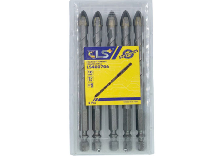 8mm Bộ mũi khoan đa năng chuôi lục giác 4 cạnh (10 mũi) LS