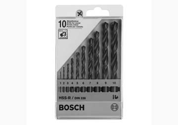Bộ 10 mũi HSS-R DIN338 Ø 1-10 mm Bosch 1609200203