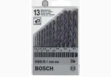 Bộ 13 mũi HSS-R DIN338 Ø 1.5 - 6.5 mm Bosch 1609200201