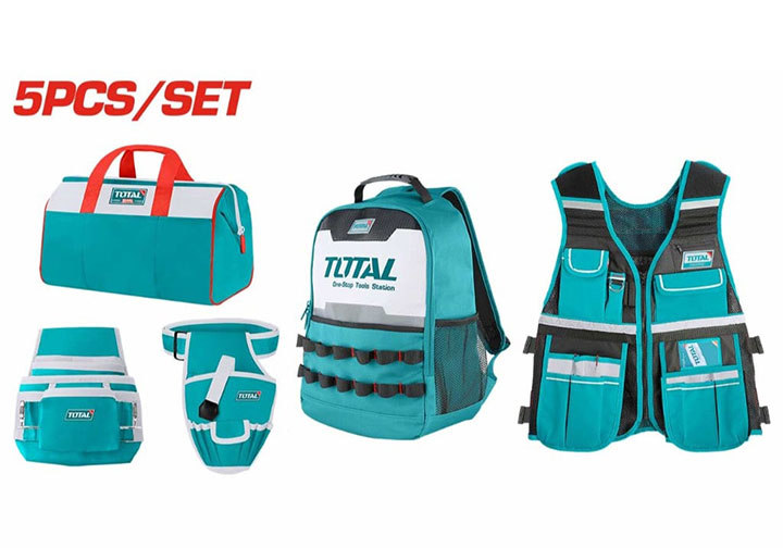 Bộ combo túi đựng đồ nghề 5 chi tiết Total TOS23047