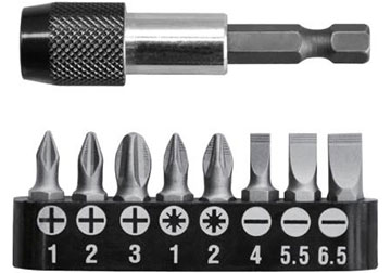 Bộ đầu tua vít 9 chi tiết INGCO AKSD0071