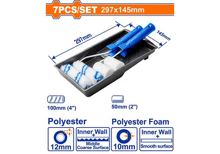 Bộ khay và lăn sơn 7 chi tiết Wadfow WCB3H71