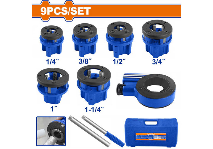 Bộ ren ống hệ inch 9 chi tiết Wadfow WJK1D61