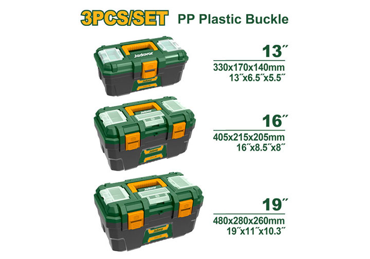 Bộ thùng đồ nghề 3 chi tiết 13" , 16" , 19" Jadever JDTB2103