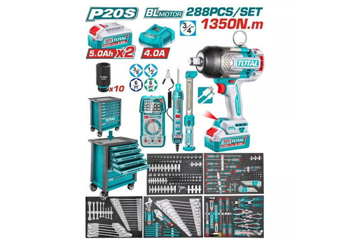 Bộ tủ đồ nghề 288 chi tiết Total THPTCS82882