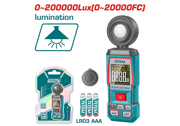 Máy đo cường độ ánh sáng kỹ thuật số Total TETLU031