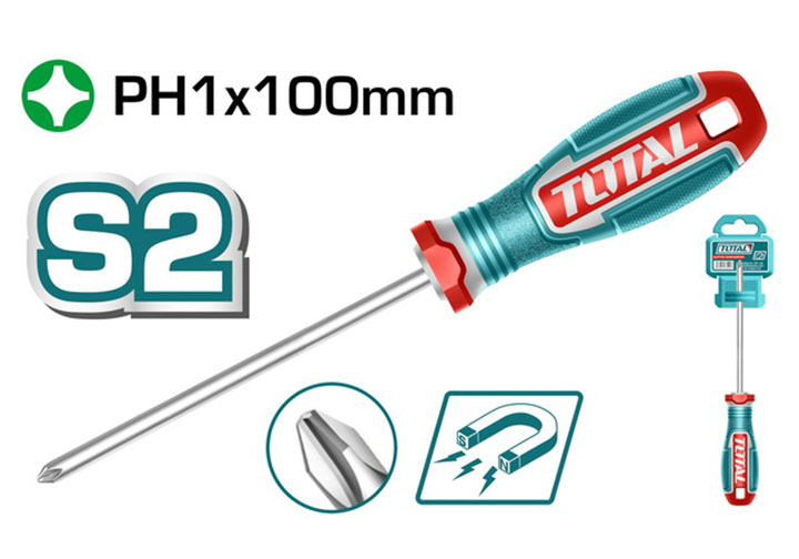 PH1x100mm Tuốc nơ vít bake Total TSDPH1100
