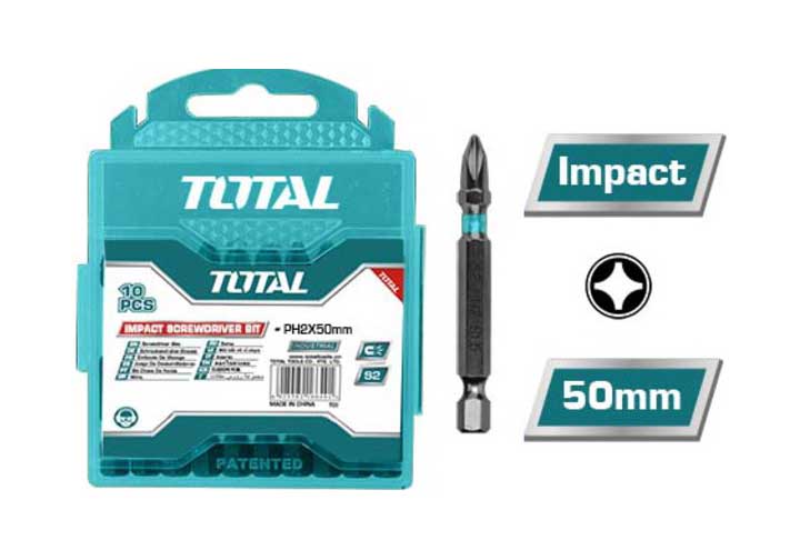 PH2x50mm Bộ mũi bắt vít có từ Total TACIM16PH223