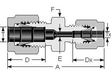 Reducing Union (Metric to Fractional) 4mm