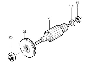 Rotor máy cưa đĩa 5806B Makita 516273-0