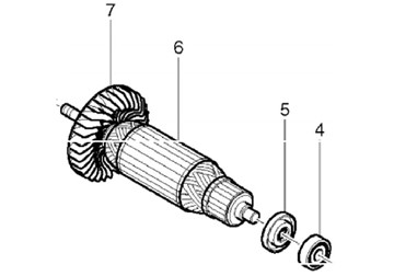 Rotor máy mài góc 9553B, 9553NB Makita 515619-7